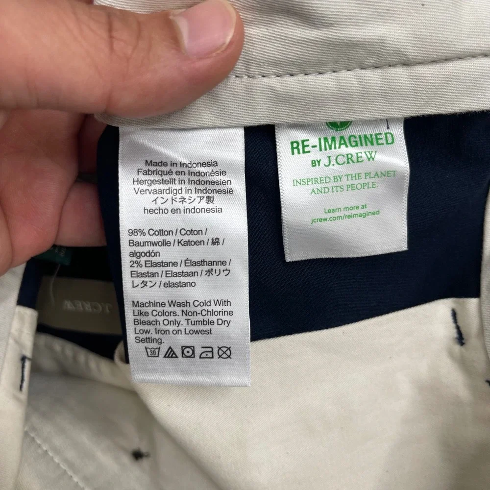 J.Crew Oarsman Portsider Shorts Mens 31 Blue 9‎ Inch Inseam Stretch Chino CH150